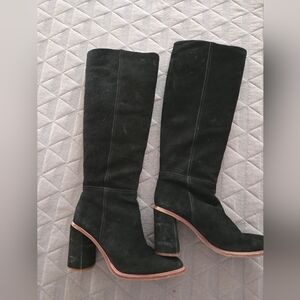 Vince Camuto Black Suede Heeled Boots